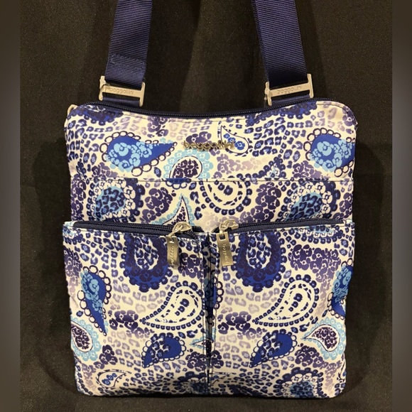Paisley Horizon Crossbody Baggallini Blue Purple - Picture 6 of 15